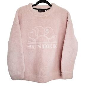 Sunder Sherpa Sweatshirt Womens Size X-Small Light Pink Crewneck Athleisure Boho